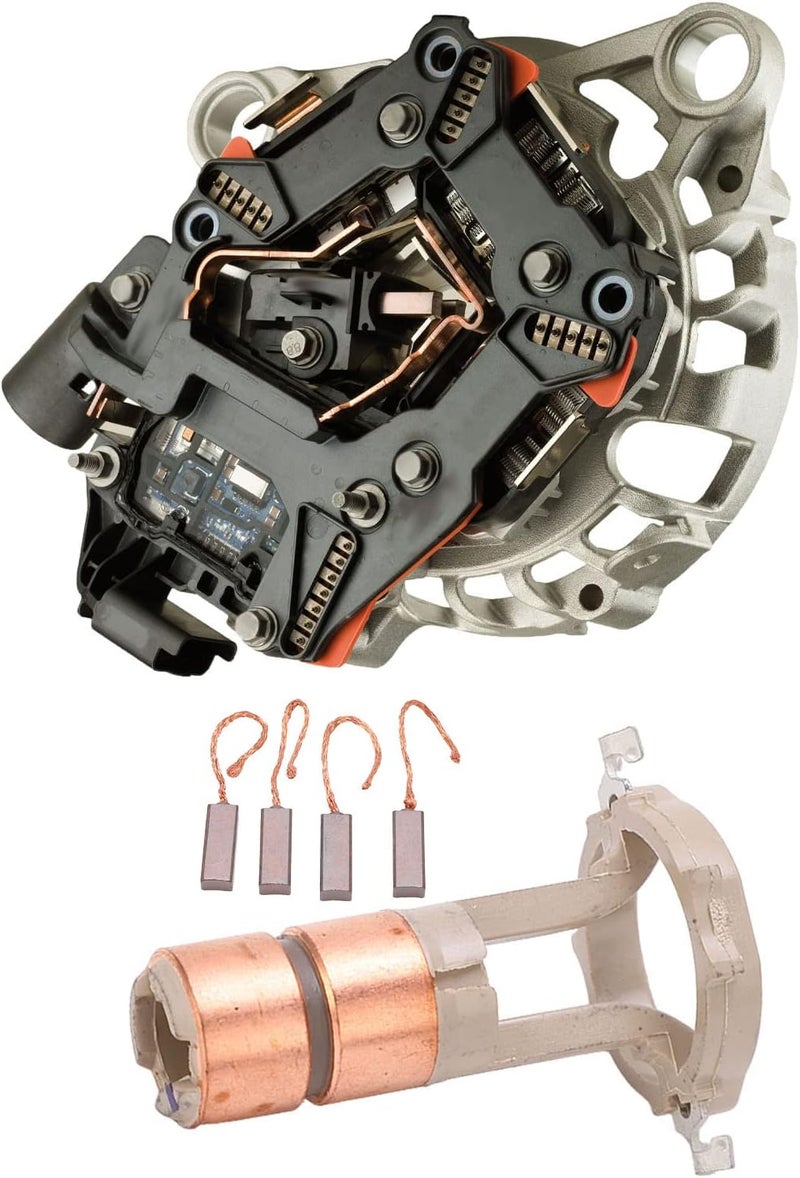 OUKENS Alternator Brushes Slip Ring Set 230090, Automotive Generator Repair Replacement Kit 230090 Alternator Brush Set for Valeo - Image 2